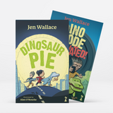 Dinosaur Pie and Dino Mode Activated 2 Book Collection by Jen Wallace illustrated by Alan O'Rourke
