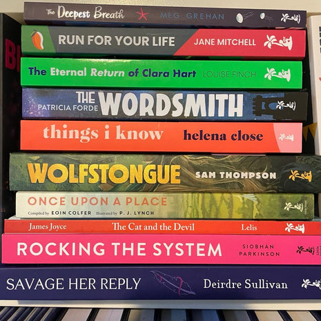 Photo of a stack of books