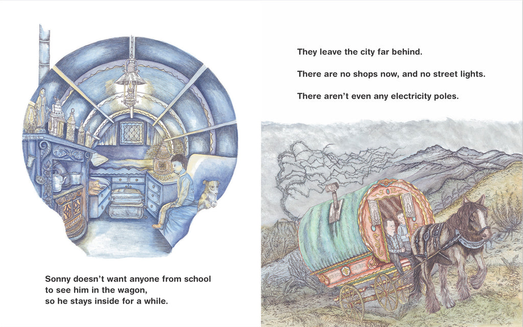 Spread from The Horse, the Stars, and the Road 1