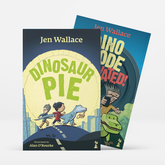 Jen Wallace 2 Book Collection: Dinosaur Pie and Dino Mode Activated!