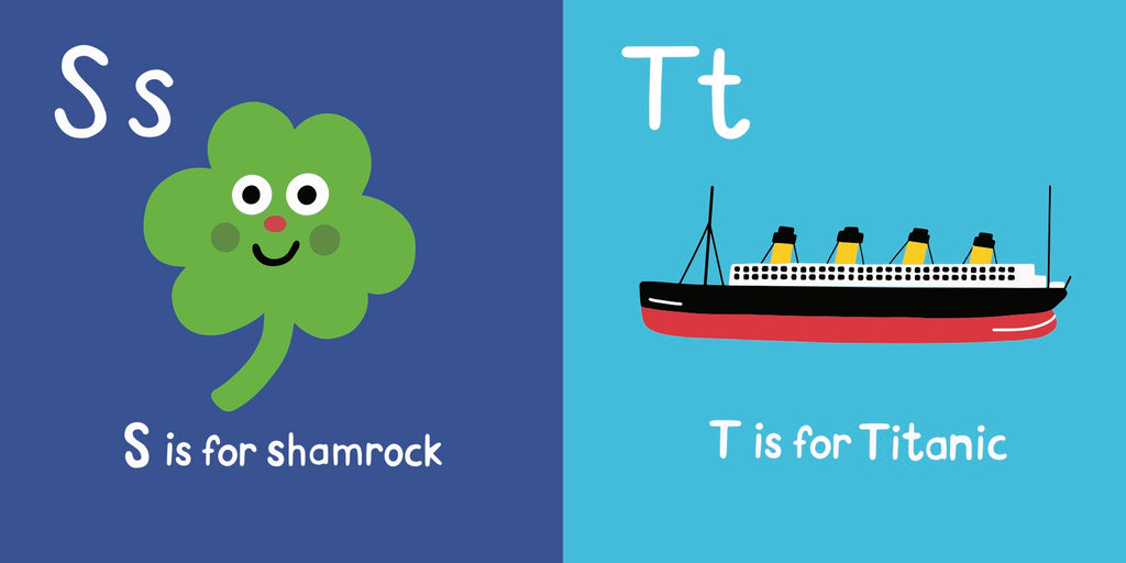 Image spread: Ss S is for shamrock, Tt T is for Titanic